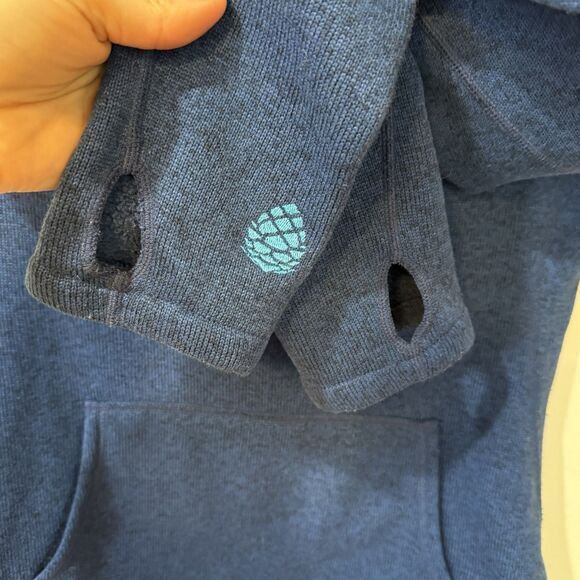 Stio Hoodie Womens Small Navy Sweetwater Fleece Thumbholes 1/4 Zip Sweatshirt - Picture 6 of 11